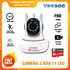 Camera IP YooSee thế hệ mới 2.0 3anten - xoay 360 xem đêm có màu
