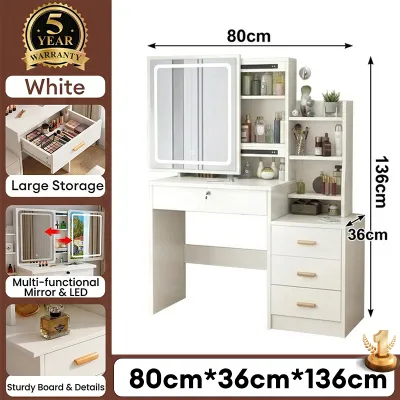 Global Vanity Table With Mirror&Drawer Large Multifunctional Storage Table Dressing Table With Drawer Modern Makeup Desk