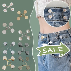 Nicedays🍒Tombol Jeans Penyesuaian Pinggang Bebas Kuku Bisa Dilepas kancing