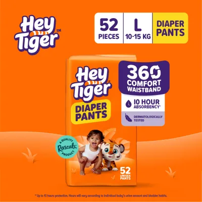 HEY TIGER Pants Jumbo Pack Large (10-15 kg) - 52 pcs - Diaper Pants