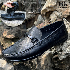 Giày lười nam da bò napan nhập khẩu - hàng cao cấp êm chân mềm mại dễ sử dụng - bảo hành 12 tháng