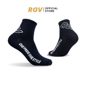 RGV Kaos Kaki LifeStye Series Training Kaos Kaki Tebal Premium Pria Wanita Allsize Dewasa - Navy White - Black Orange