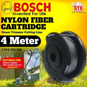 SYK Bosch (1Pcs) 4 Meter Nylon Fiber Refill Cartridge Cutting Line For Grass Trimmer Cut 23 - F016F04558
