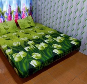 SEPREI TINGGI 20CM MOTIF BUNGA 2 BANTAL 2 GULING UKURAN 180X200 160X200 BAHAN KATUN ADEM SUDUT BERKARET