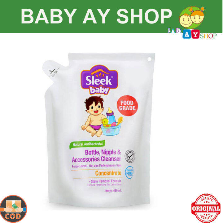 Sleek Baby Botol Cleanser Refill 450 ML Pembersih Botol Susu Bayi Dan ...