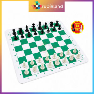 [Bàn Da PU] Cờ Vua Bàn Da Foxi Cao Cấp 34cm Quân Cờ Đẹp Sắc Sảo International Chess Đồ Chơi Trí Tuệ