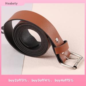 Heabety 1Pc 100CM Leather Belt Fashion Waist Belts Metal Buckle Waistband Pants Decorative Belt Clothing Accesories