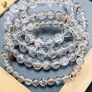 Premium Grade Pyrite Skeletal Herkimer Diamond Petroleum Quartz Bracelet