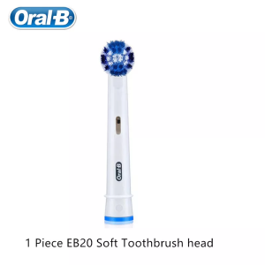 Oral-B Adult Electric Toothbrush Head EB20-4 3D White Brush Head Sensitive Teeth Soft Brush Head Suitable All Types 2D/3D Electric Toothbrushes 1pcs/2pcs/3pcs/4pcs Replacement Brush Head
