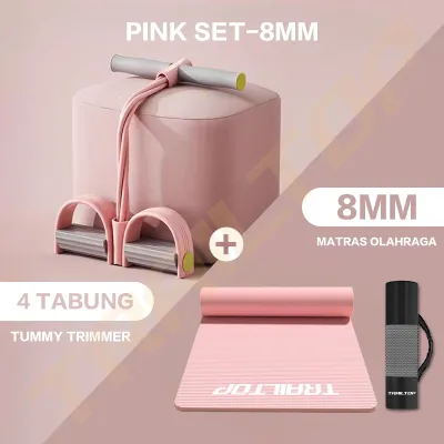 TrailTop Matras Olahraga Dan Tummy Trimer Fitnes Set Karpet Olahraga Workout Alat Olahraga Pengecil Perut