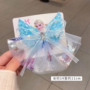 Nơ kẹp Elsa đính kim sa voan lấp lánh