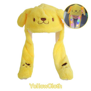 Kissdora Cute Rabbit Hat Moving Ears For Kids Gift Party Birthday Cosplay Lamp Cap Fashion Funny Up Down Ear Bunny Airbag Plush Toy