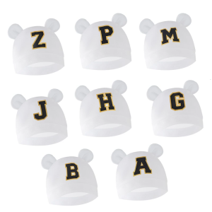 Bear Ear Hat Cotton Hat Letter Printed Nursery Hospital Hat Breathable Hat for Boy Girl Toddler 6-24 Months