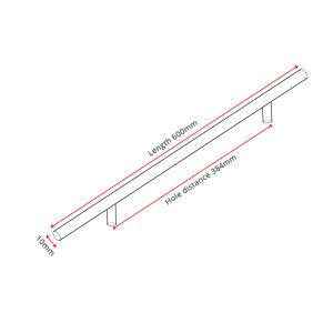 WH NAIERDI Stainless Steel Cabinet Handles Diameter 10mm Kitchen Door T Bar Straight Furniture Handle Door Pull Silver Knobs Furniture Hardware