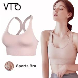 VTTO Women Sports Bra Fitness Shockproof Yoga Underwear for Training Exercise Running Gym Tops Bra