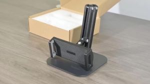 Adjustable Phone and Tablet Stand Holder Clip Multi-Angle Universal Desktop Mount Bracket Stable Anti-Slip Support Cradle Compatible with All Smartphones Tablets Perfect for Live Streaming Video Calling Watching Movies and Photography Shooting