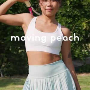 Moving Peach Fresh Feel Sports Bra For Women Yoga Top Removable Bra Cups Droplet-Shaped Hollow Back Deodorizing Fabric Breathable Gym Pilates Dance Daily wear BBO