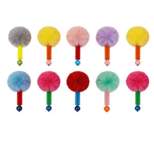 5&10Pcs Cat Spring Toys Colorful Cat Spiral Spring Toys with Plush Ball & Bell Interactive Cat Toys for Indoor Cats Kittens