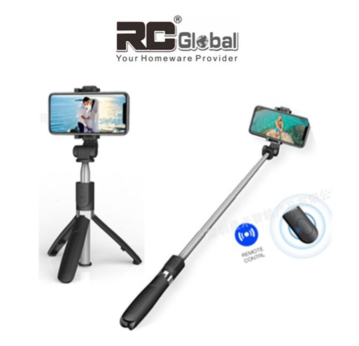 RCGlobal Selfie Stick with Tripod / Bluetooth Selfie Stand with Remote