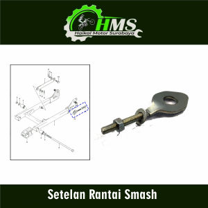 Setelan Rantai Smash (Harga Per 1 PCS) - Stelan Rante Anting Anting Chain Adjuster + Plat Suzuki