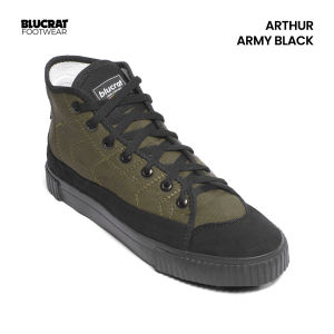 SEPATU SNEAKERS PRIA BLUCRAT ARTHUR BLACK WHITE SEPATU SNEAKERS HIGH SEPATU CASUAL COWOK