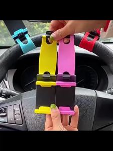 Telescopic Steering Wheel Car Phone Mount – Universal Clip Holder Hands-Free Navigation Adjustable Grip For Safe Driving