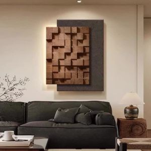 xpkQ Canvas Living Room Creative Decorative Painting Solid Geometry Moulding Canvas Painting Modern Nordic Luxury Room Decoration 4Y1Z7