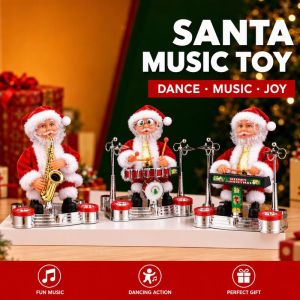 Christmas Electric Santa Toy Music Dancing Doll Desktop Decoration Kids Gift Battery Operated