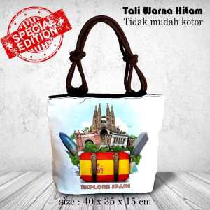 tas totebag souvenir wanita edisi spanyol - tas oleh oleh printing