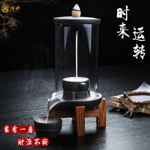 Ceramic Backflow Incense Burner Windproof Incense Stick Holder Sandalwood Censer Waterfall Insense Burner 倒流香炉 陶瓷回流香炉 檀香炉 香插 香薰炉 家居装饰