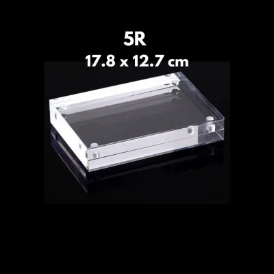 🇸🇬 Clear Acrylic Photo Frame (10mm+10mm) Desktop Magnetic Picture Holder Display Stand