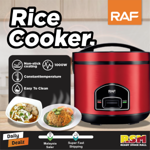 🍚 RAF Rice Cooker 5L R.179 – Fast Cooking Energy Saving Auto Shut-Off Premium Non-Stick Pot 🔥