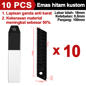 NESO 18MM Cutter Pisau Pemotong Kertas Knife Utility Auto Lock multifungsi penggaris kater tajam Pisau Cutter D1023