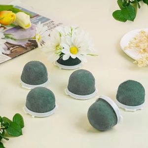 CUBBY 4PCS Round Mini Floral Foam Stickers High Water Absorption Wet Dry Dual Use Bottle Floral Foam Holder Bottle Decor Water-retaining Flower Plant Sponge Base Party Decor