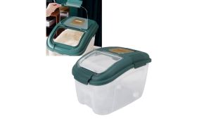 Zetiling Airtight Rice Storage Container Bulk Food Contain Ner Bin with Measuring Cup for Rice Flour CerealFood Storage (Green #13)