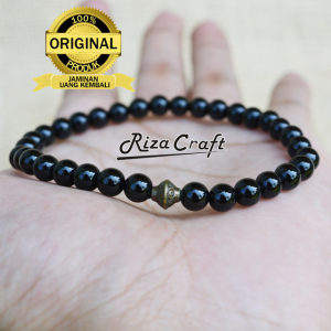 Gelang Tangan Tasbih Batu Akik Hitam Black Onyx ASLI 33 Butir Natural Alam ORIGINAL buat Pria Wanita