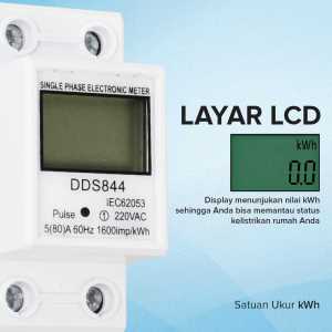 COD alat ukur penggunaan lisstrik Meteran Digital Din Rail kWh Meter Single-Phase 220 V bisa direset