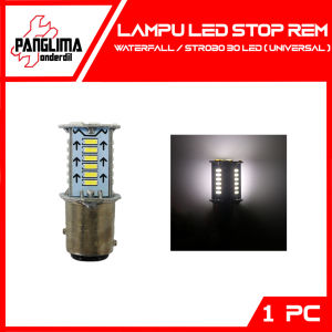 Lampu Stop Rem LED 30 Mata Running Waterfall-Strobo Belakang-Stop Rem-Stoplamp-lamp Brake Belakang BAY15D Bayonet Air Terjun-Kedap Kedip DC 12 Volt