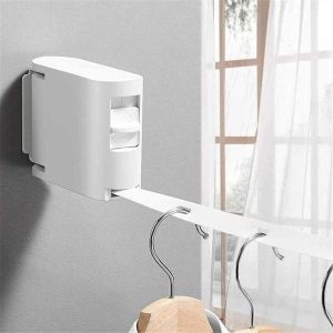 Tali Jemuran Baju Tarik 4m Kamar Mandi Balkon Rumah Apartemen Indoor Retratcable kap 25Kg