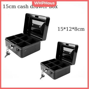 WHPHous Cash Box Coin Piggy Bank Money Organizer Cash Box with Lock Cash Drawer Box Cashier Box Safety
