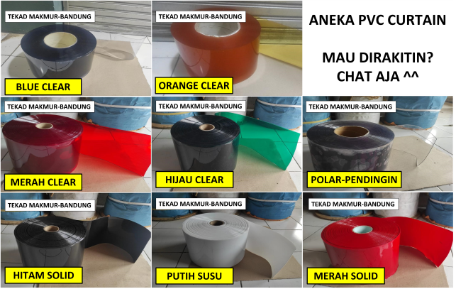 PVC Curtain - Tebal 2 mm Lebar 20 cm - Tirai Pemisah Ruangan - Tirai Pintu Plastik
