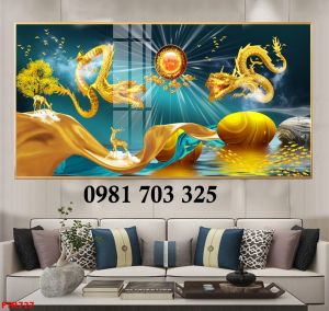 Tranh gạch 3d rồng phượng