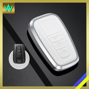 Toyota Key Cover Aluminium Alloy Genuine Leather Cow Hide Premium Sarung Kunci Corolla Cross Altis Camry RAV4 Harrier