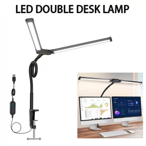 3 Colors Desk Lamp Double head Table Lamps Touch-Dimming Nordic Lights Desk Light College Modern PC Notebook Lamp Eye