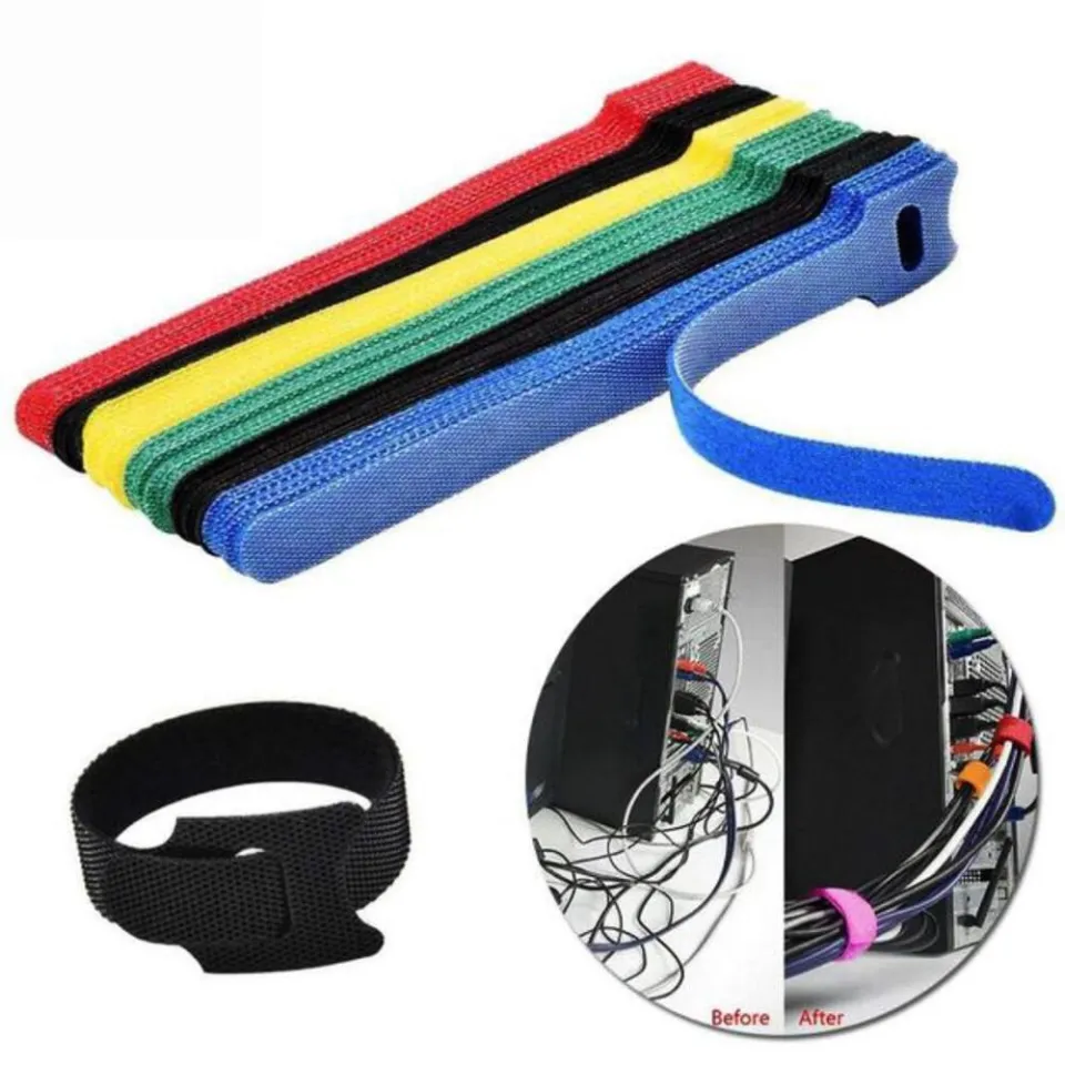 5Pcs Reusable Fastening Cable Straps Securing Straps Adjustable