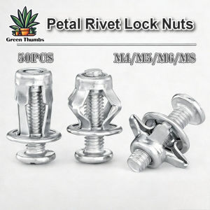 M4 - M6 50pcs Petal Rivet Lock Nuts With Screw Fixed Petal Lantern Type Czech Hollow Rivet Screw