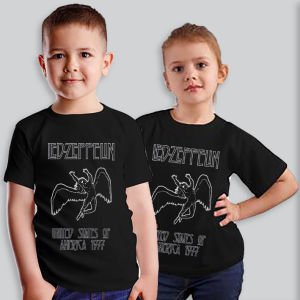 Kaos Anak Band Led Zeppelin Logo Rock Legend Barat Bahan 100% cotton combed sablon plastisol
