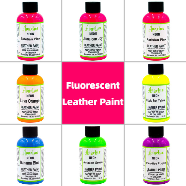 Angelus 30/118ml Neon Fluorescent/Metal Series Leather Acrylic