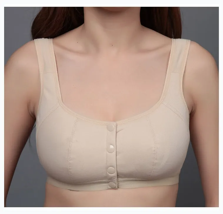 1pcs Middle-aged and old women bra cotton wireless Big bust 34 36 38 40 42  44 B C D large cup large breast Lingerie bh tops C3