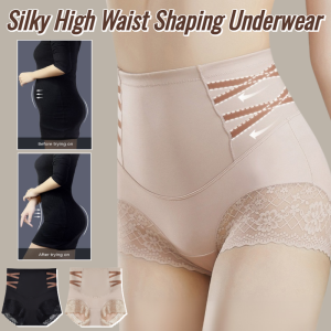 Cross Seamless Body Shaping Tummy Tuck Pants Breathable Hip Lifting Slimming Pants Silky High Waist Shaping Underwear Body Shaper Women